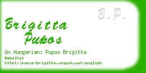 brigitta pupos business card